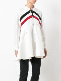 striped flared coat