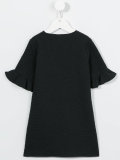 jacquard ruffle sleeve dress