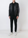 zipped leather jacket  