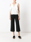 flared cropped trousers