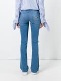 stonewashed bootcut jeans