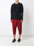 pleated cropped trousers