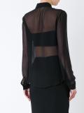 draped sheer shirt