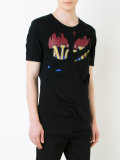 distressed print T-shirt