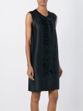 central ruffled design dress
