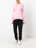 split-open back sweatshirt