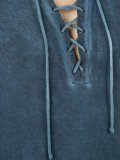 lace-up denim tank