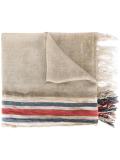 striped frayed scarf