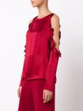cut-out ruffle blouse