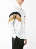 striped button-up shirt