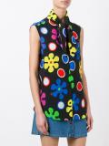 flower power neck tie blouse