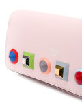embellished stud shoulder bag