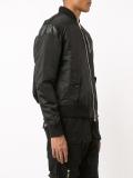 leather detailing bomber jacket