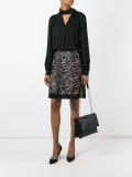 lace overlay A-line skirt