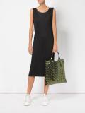 metallic square tote