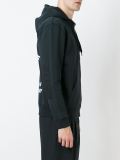 标志印花拉链兜帽夹克