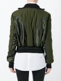 contrast panel bomber jacket