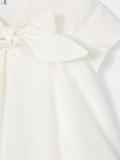 pleated bow detail dress