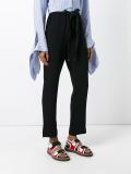 crepe satin drawstring trousers