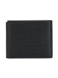 logo embossed bi-fold wallet