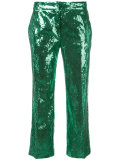 sequinned cropped trousers