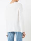 V-neck knitted blouse