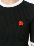 heart patch knitted top