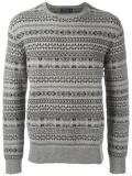 intarsia crew neck jumper