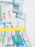 printed flared dress