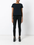 striped grosgrain trim T-shirt