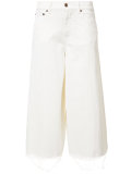 wide leg denim culottes