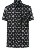 monogram print shortsleeved shirt