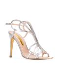 metallic sandals