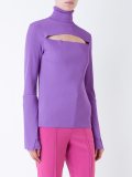 ribbed layered longsleeve blouse