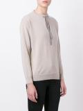 metallic tie detailing jumper