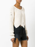 distressed sweater