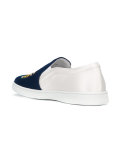 tiger embroidery slip-on sneakers