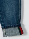 Web turn-up hem jeans