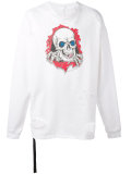 distressed skull sweatshirt