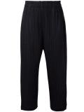 pleated tapered trousers