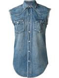 sleeveless denim shirt