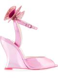 bow detail wedge sandals
