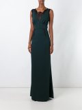 lace insert evening dress