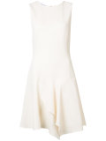 pleated trim flared dress 