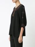 embroidered collar blouse