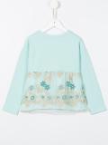 floral embroidered T-shirt