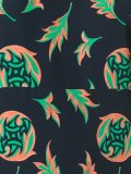 multi-print flared dress