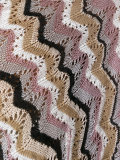 zigzag knitted poncho