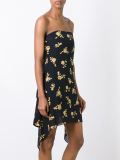 floral print strapless dress