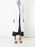 ruffle trim coat 